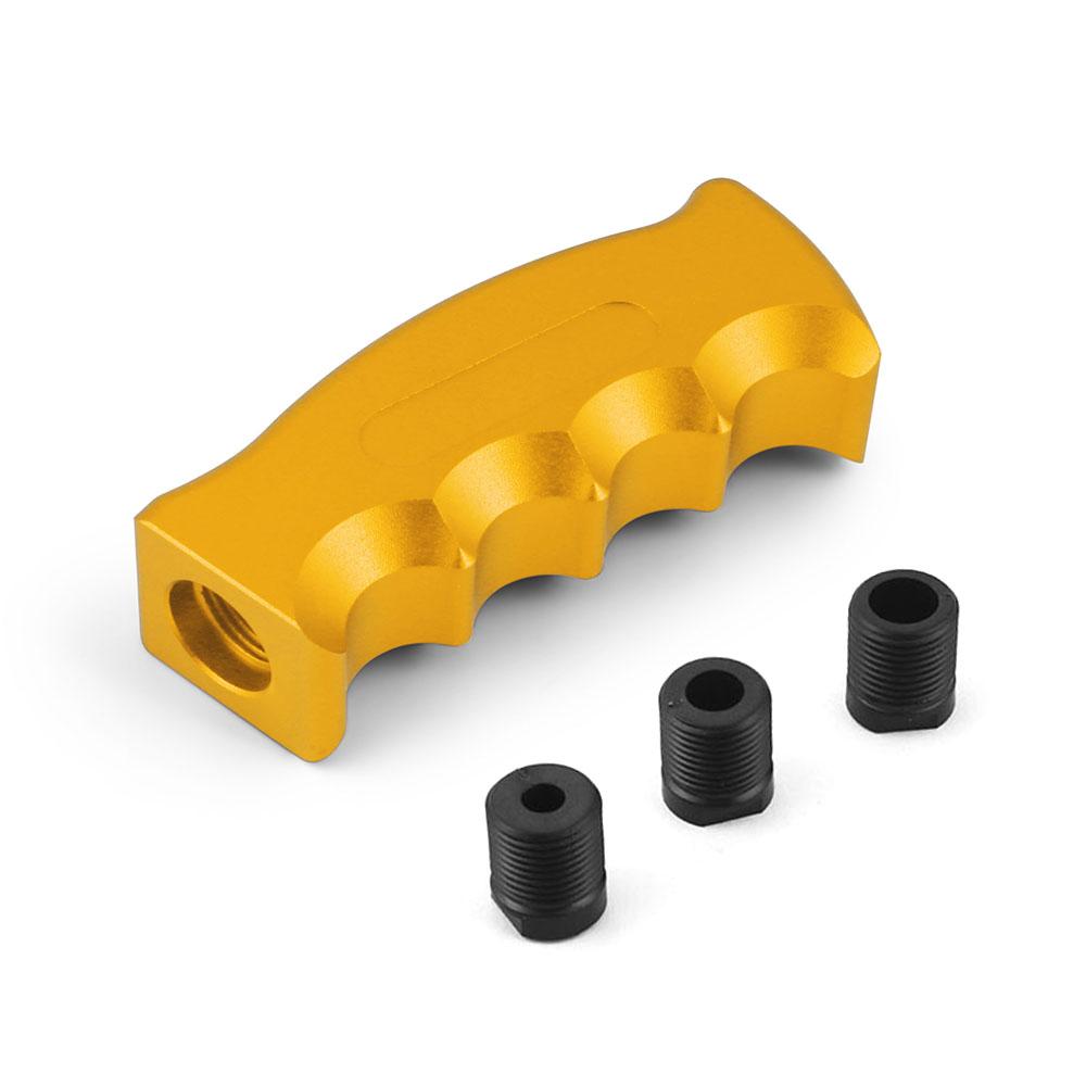 Racerbil Växelspaksknopp Växelspakskit Aluminium Böjt handtag Växelhuvud Med 8,10,12MM Adaptrar För Manuell Växellåda