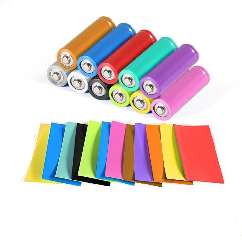100PCS 21700 Battery Wrap Sleeve Heat Shrink Tube + 100PCS Barley Paper Rings Shrinkable Insulated Skin PVC FilmTape Cover Pipe