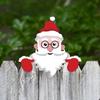 Christmas Fence Peeker Decoration Santa Snowman Dwarf Christmas Decoration Diy Chrisrmas Garden Yard Outdoor Art Sign Decoration
