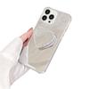 iPhone 13/14/12 Anti-Drop Phone Case with Mirror Heart Bracket & Diamond Design