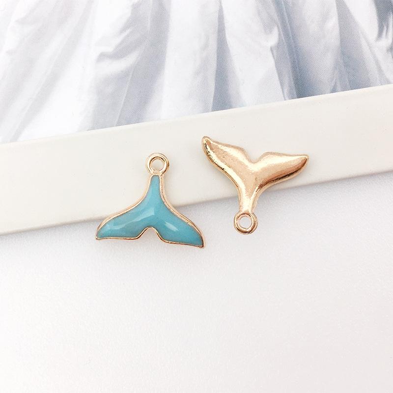 1 Lake Blue Cute Lamb Starfish Diy Alloy Oil Drop Jewelry Accessories Cross-Border Key Chain Small Pendant