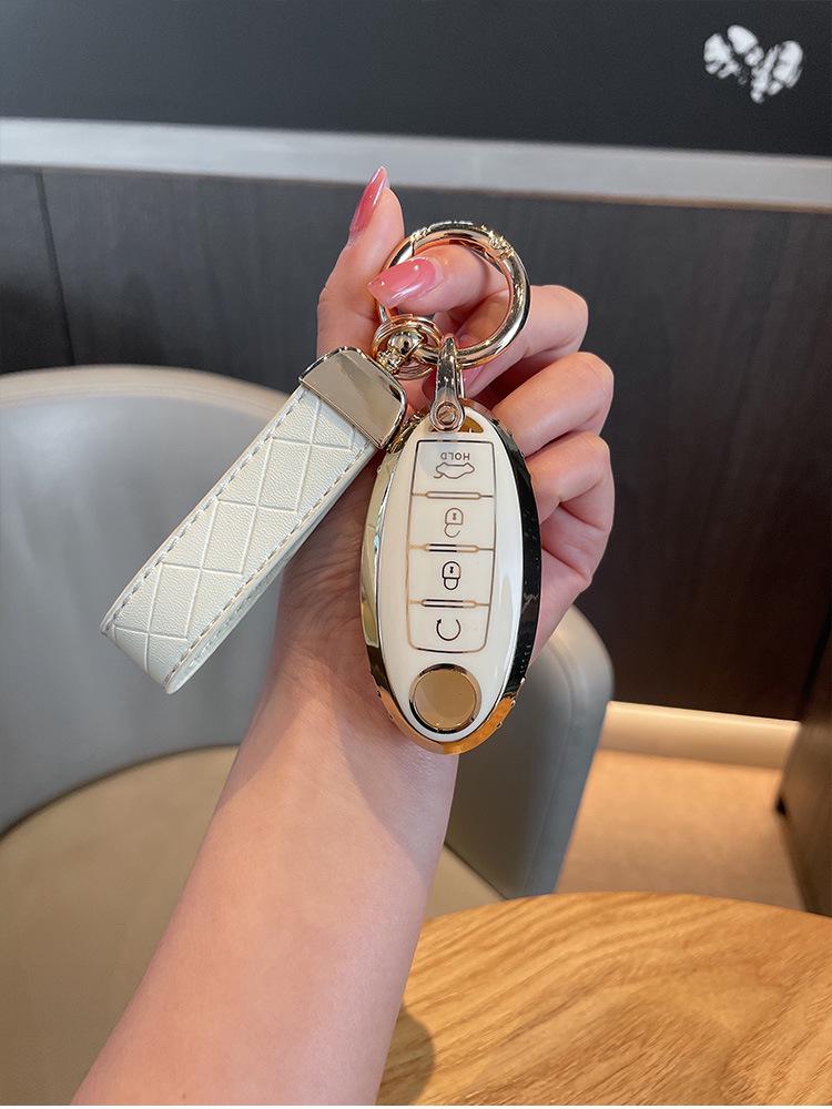 Nissan 14th Gen Sylphy Key Case for Qijun, Murano, Tiida, Teana, Qashqai - Women's Classic Style