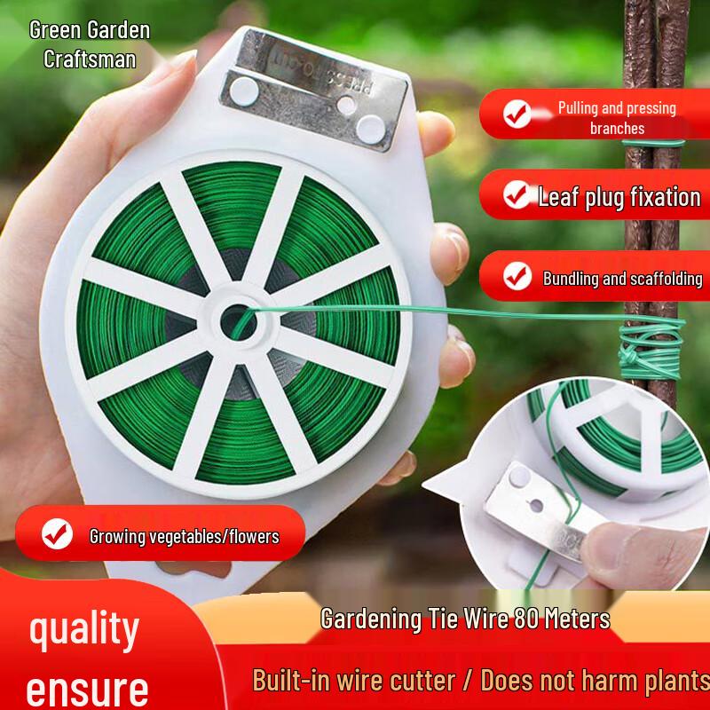 Garden Plastic Coated Twist Ties with Cutter