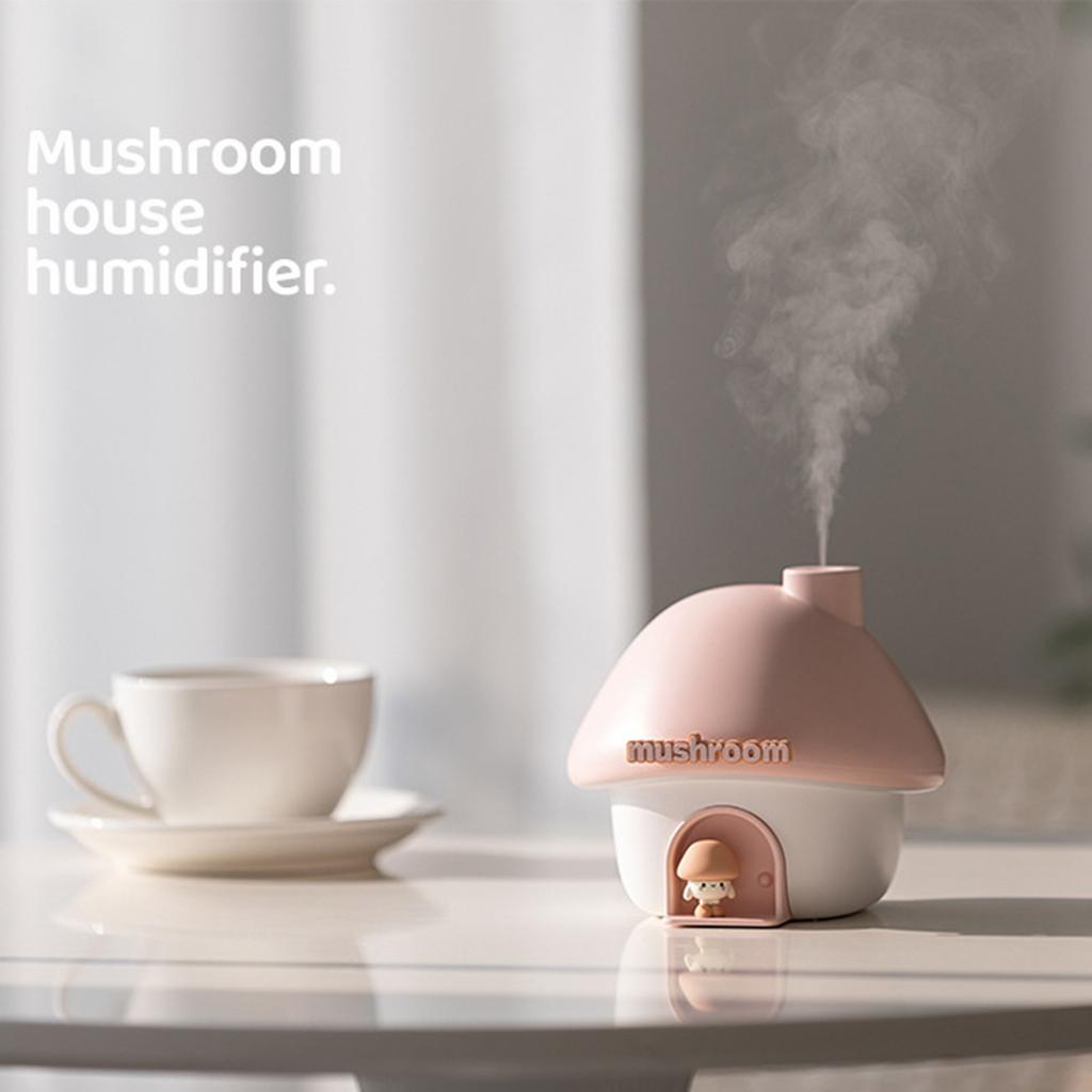 Portable Humidifier, 300ml Small Cool Mist Humidifier, Personal Desktop Humidifiers For Baby Bedroom Travel Home,7 Modes Of Sunset Atmosphere Light