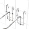 5pcs Stainless Steel Grid Wall Hooks Heavy Duty Rust Proof for Garage Kitchen Small Business Display