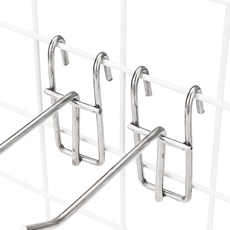 5pcs Stainless Steel Grid Wall Hooks Heavy Duty Rust Proof for Garage Kitchen Small Business Display