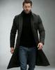 2025 European Men's Woolen Mid-Length Single-Breasted Fashion Overcoat