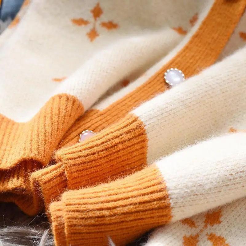 Pullover Mantel Strickjacke für Damen Herbst Winter Große Größe Vintage Locker Langarm Strick-Cardigan Pullover Jacke