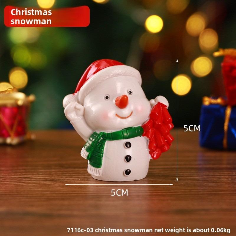 Creative Christmas Family Resin Decorative Piece - Cartoon Dolls for Children's Room Desktop Christmas Santa Christmas Decoration Item