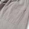 FAPAI Men's Ramie Cotton Linen-Feel Casual Pants
