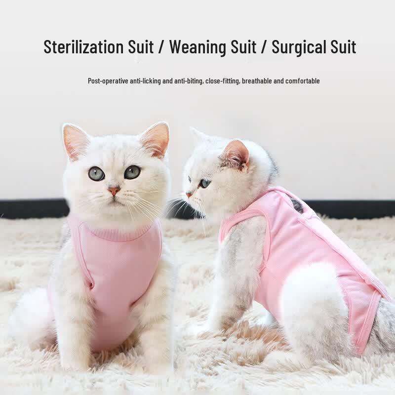 Cat Post-Surgery Recovery Suit розовый