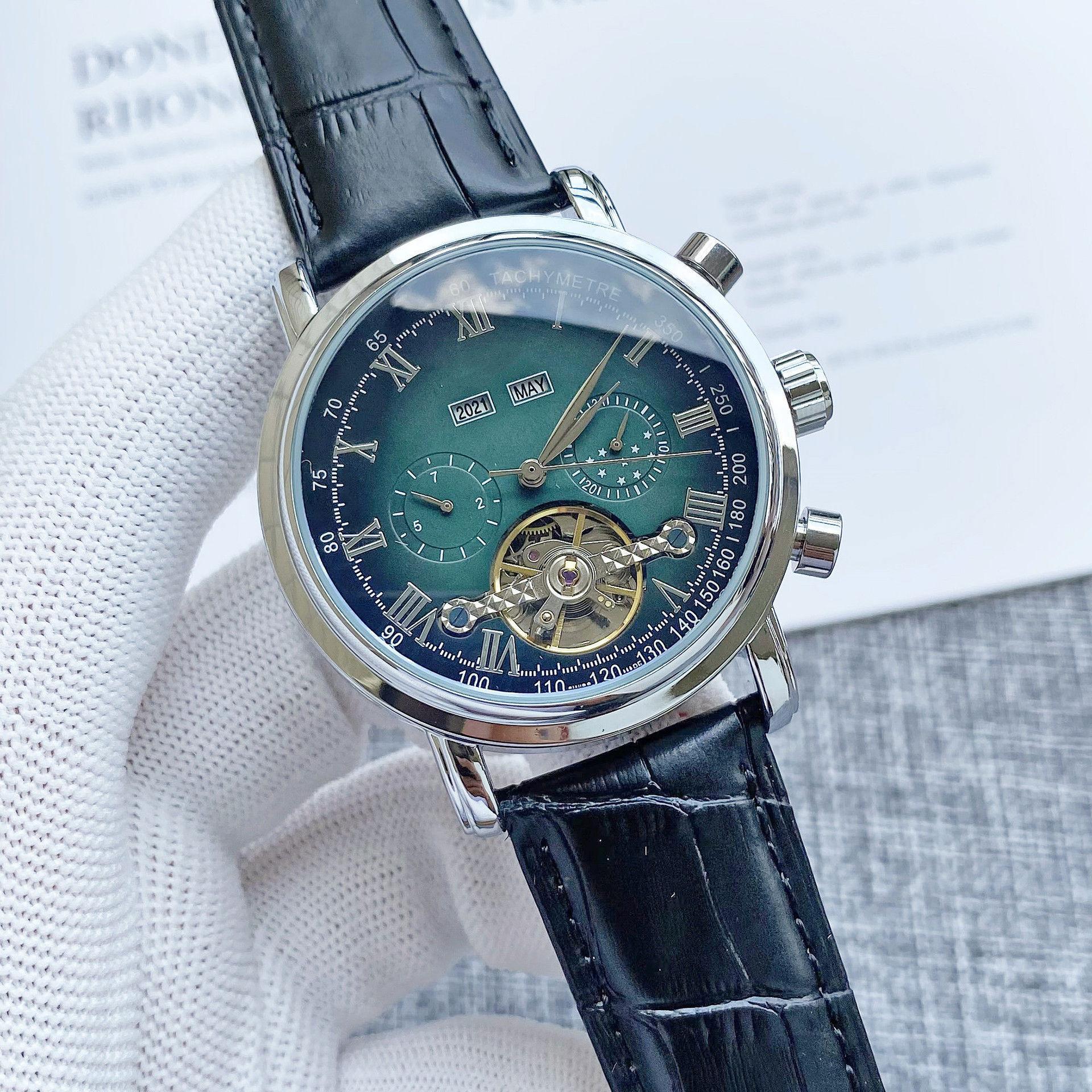 

43 мм автоматические механические мужские часы Parnis Skeleton с серебряным корпусом, мужские часы с турбийоном и запасом хода, подарок