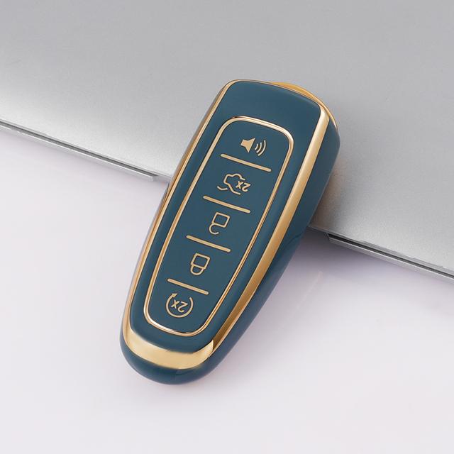 5 Button Car Remote Key Cover Shell Fob Case for Ford Edge Escape Expedition Explorer Focus Taurus Flex C-MAX Keychain Protector