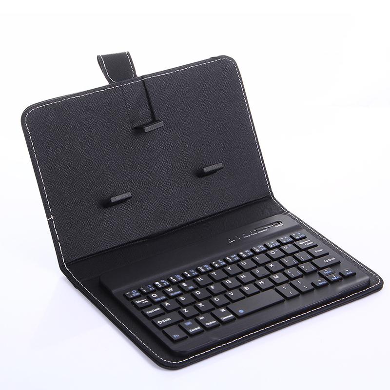 Wireless Bluetooth Keyboard with Leather Case Mini Stand Cover Slim