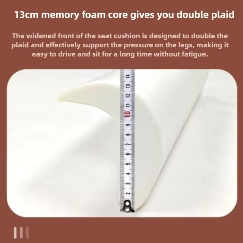 Suede Cover Car Seat Cushion Thick Padding Seat Extender New Memory Foam Leg Support