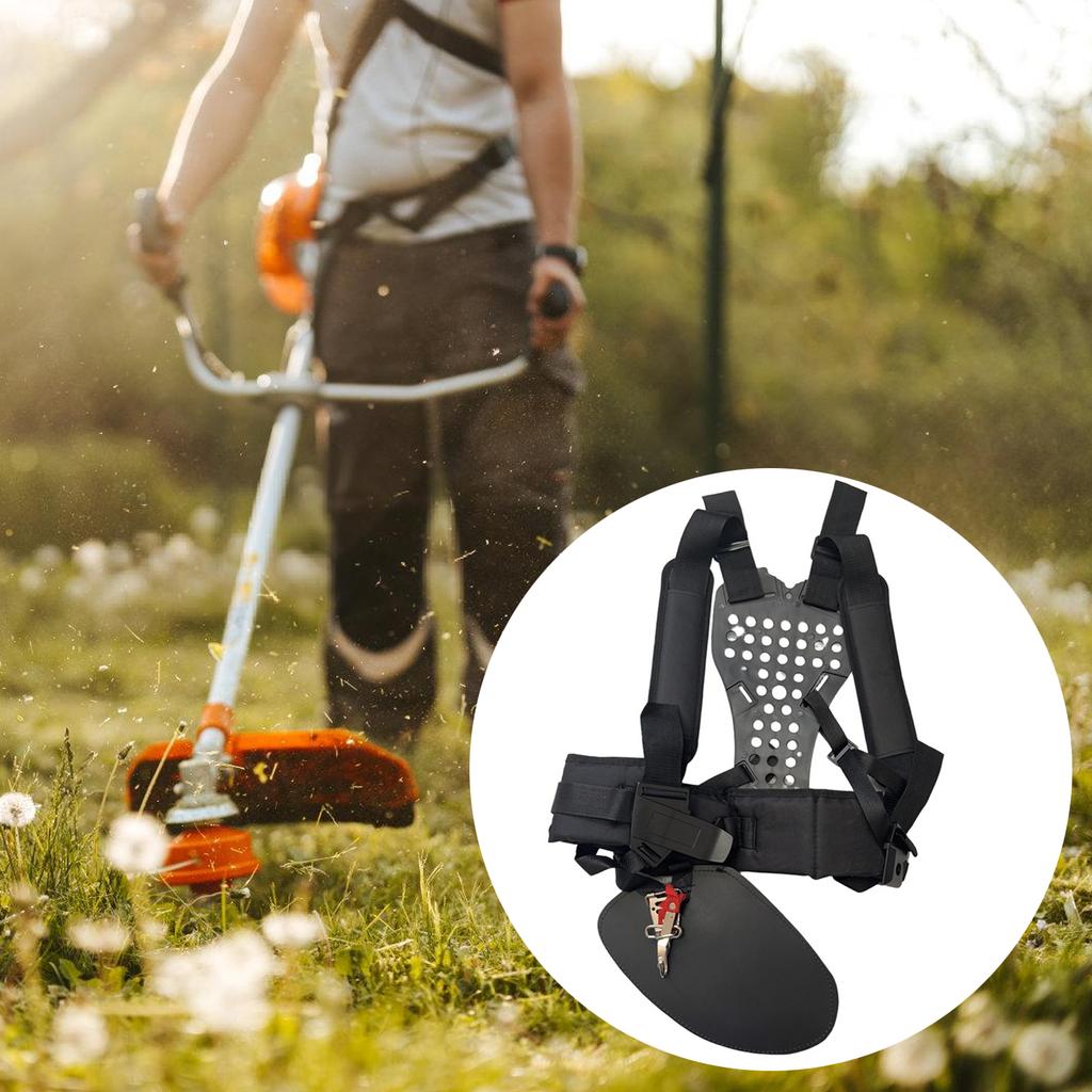 Adjustable Lawn Mower Harness With Multiple Holes Ergonomic Design Lawn Care Harness For Enhanced Comfort And Durability