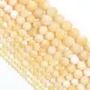 1 Strand Natural Stone Yellow Jade Beads Round Genuine Stone Beading Loose Gemstone for DIY Bracelet Necklace  Jewelry Making