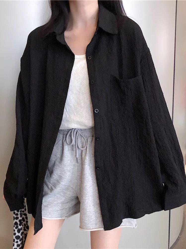 Dámský retro kardigan s ochranou proti slunci ve stylu Hongkongu - Letní design s dlouhým rukávem, lehký a trendy