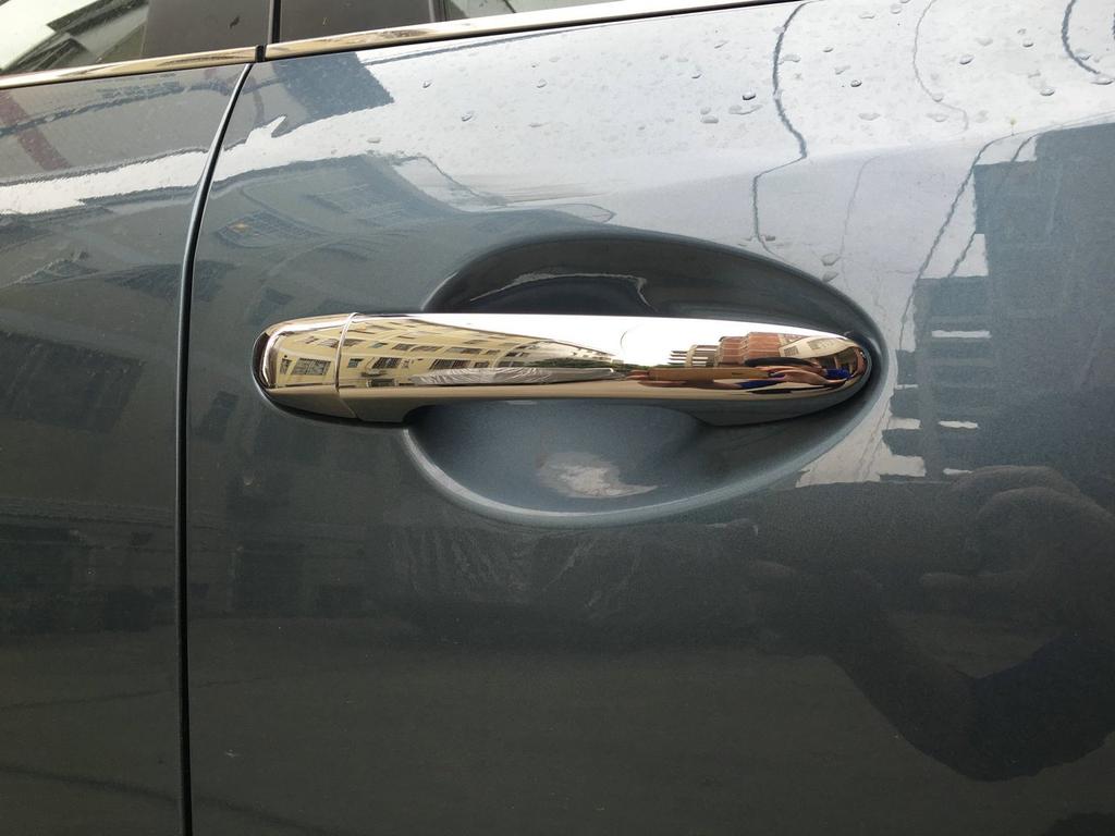 RUIQ Chrome Outer Door Handle Covers for Mazda Demio DJ Series and Mazda 2 Demio (Full Coverage)