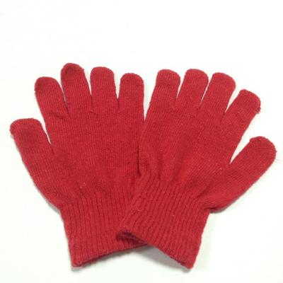 Warm Winter Knit Magic Gloves - Single Color, Five-Finger Design