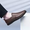 Spring and Autumn British Men Leather Shoes Flat Casual Loafers Youth All-match Lazy Shoes Best Men Shoes