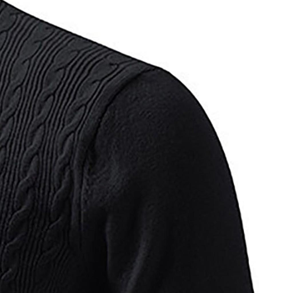 Mens Cardigan Sweater Casual Long Sleeve V Neck Buttons Down Cable Knit Shirts Textured Fall Winter Clothes