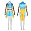 One Piece Nami Cosplay Costume Colorful Sleeveless Dress For Halloween Anime Fans