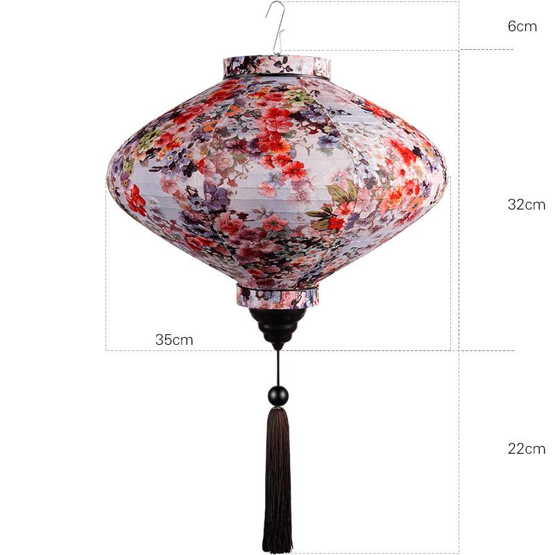 12/14 Zoll Chinesische Seidenlaternen Japan Vietnam Mondfestlaterne Für Außen Frühlingsfest Party Hängedekor Palastlaterne