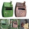 Heavy Iron Lockable Secure Mail Letter Box Mailbox Wall Mounted Retro Metal Mail Box Garden Ornament