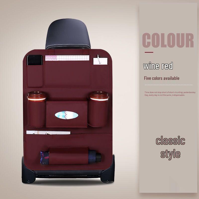 Multi-Functional Car Seat Organizer with Foldable Table and Storage Single Pack - Universal