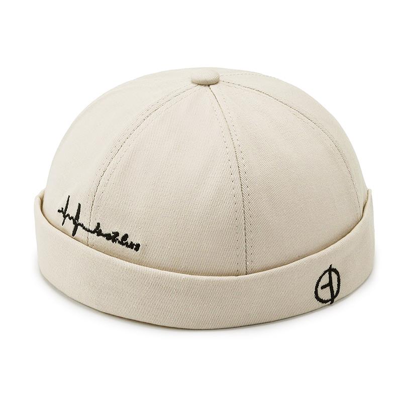Retro Cotton Brimless Hip Hop Hats Fashion Men Docker Cap Skullcap Multipurpos Portable Solid Color Adjustable Soft Top Hats