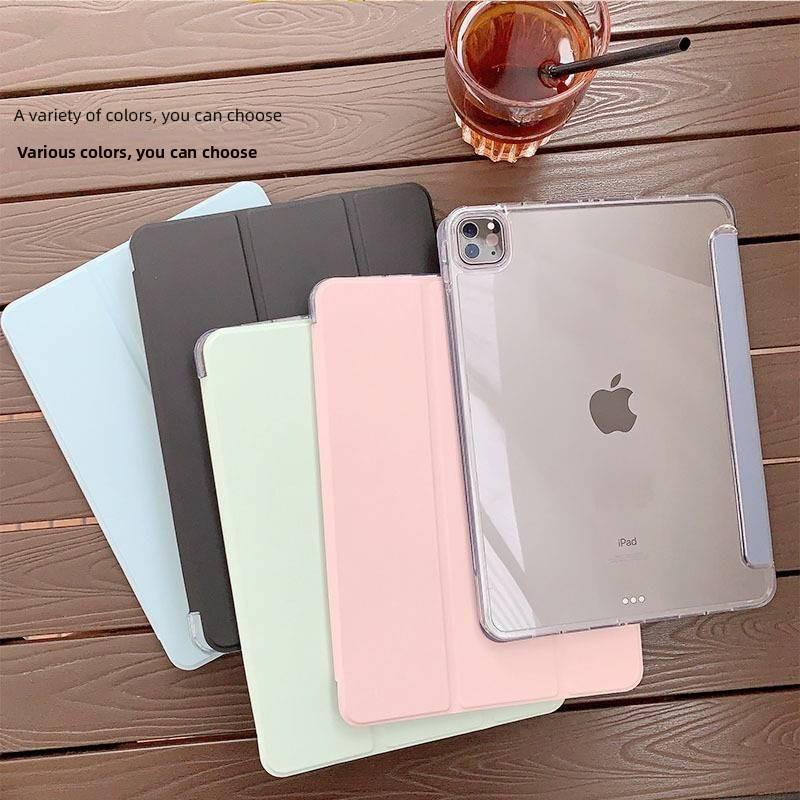 For Ipad Air 2 Tablet Computer Protective Case Solid Color Triple Design Fold