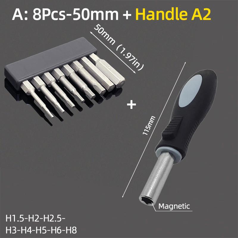 Sechskant Schraubendreher Bit Set Metrisch 50mm Magnetische Spitze 6,35mm Sechskantschaft Schraubendreher Bohrer Ratsche Handwerkzeuge Zubehör