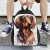 Dackel Hund Tier Rucksack Tagesrucksack Große Kapazität Jungen Mädchen BuchRucksack Schultasche Umhängetaschen für Männer Frauen
