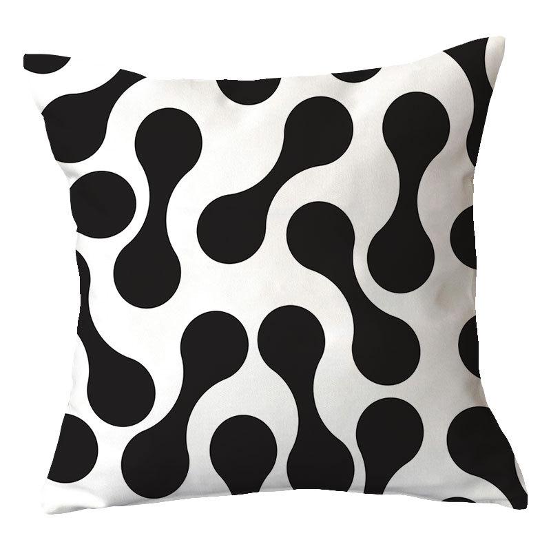 Simple New Blue Geometric Plush Pillowcase Home Fabric Sofa Pillow Cushion Cover