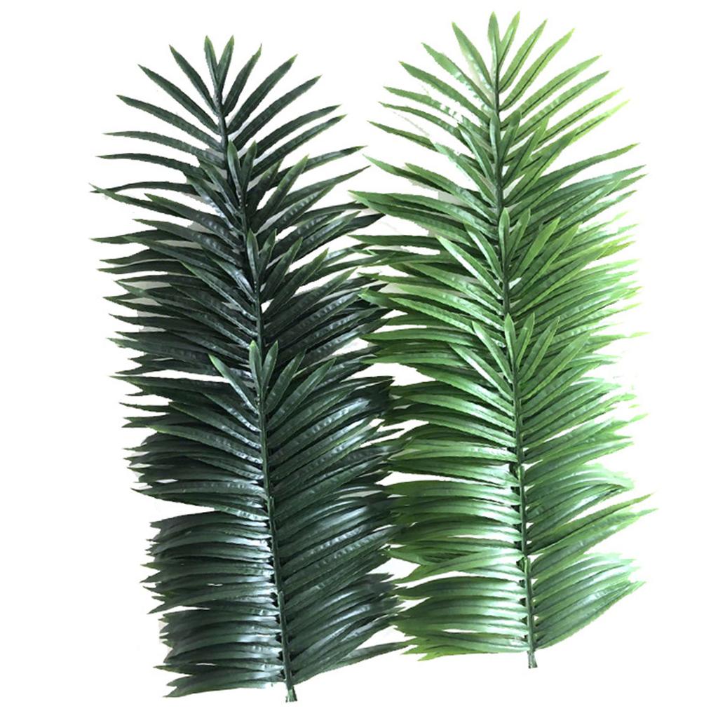 Hojas de Palmera Artificiales Realistas Hojas de Palmera Falsas Tropicales para Boda Decoración del Hogar Verde Oscuro 1.2m