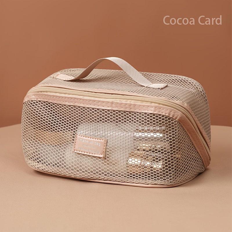Luxurious Cross-Border Mesh Cosmetic Bag: Spacious, Portable, Compartmentalized Toiletry Organizer