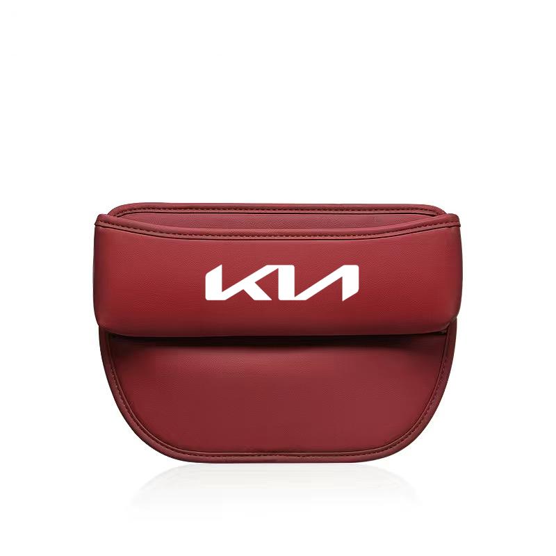 2026 Hot Car Sticker Car Seat Gap Organizer PU Leather Console Side Pocket Seat Crevice Storage Box For Kia Rio 3 4 K2 K3 X-Line