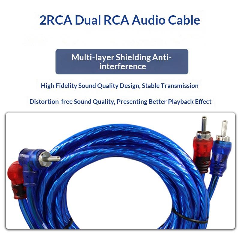 Automotive Pure Copper Audio Amplifier Cable 1/2/3/4.5/5M Car Audio System Modification Subwoofer Amplifier Wire Signal Cable