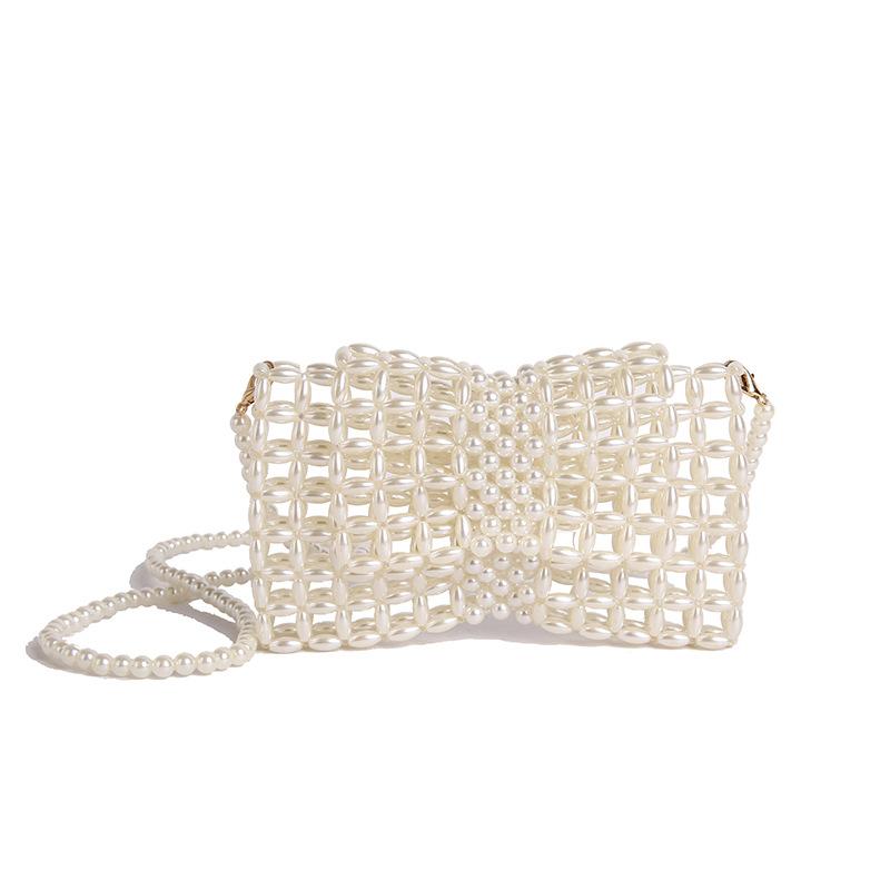 

Летняя акриловая плетеная женская сумка 2025 новая модная ажурная сумка через плечо маленькая ароматная универсальная сумка-мессенджер пляжная сумка белый
