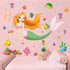 Cartoon Mermaid Wall Sticker Self Adhesive Waterproof for Bathroom Kindergarten Children Room Home Decor