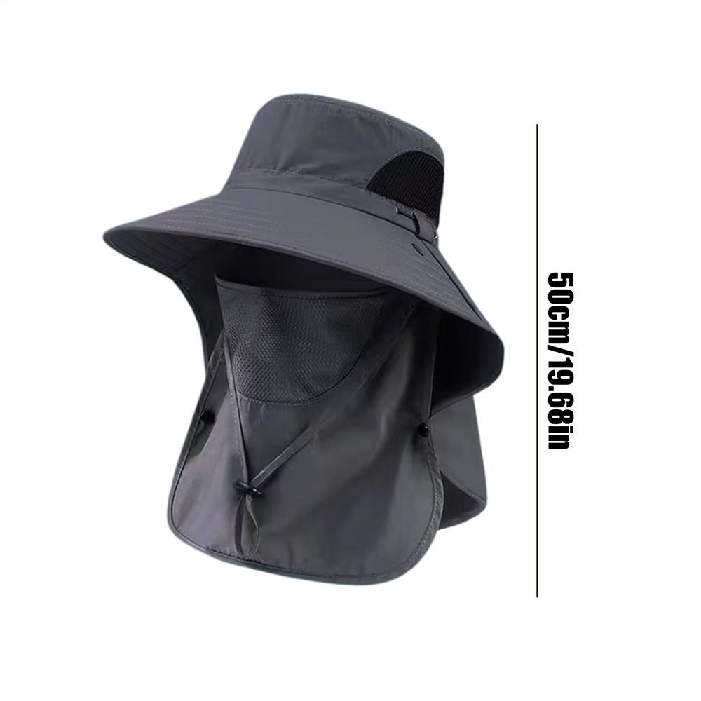 Waterproof Breathable Fishing Hat Wide Brim Sun Cap with Neck Flap Summer Outdoor Hat for Hiking Camping Gardening Beach Cycling