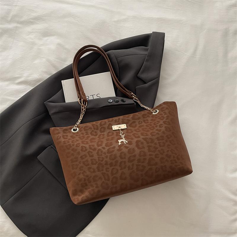 Large capacity tote bag autumn and winter versatile commuter shoulder underarm bag texture handbag