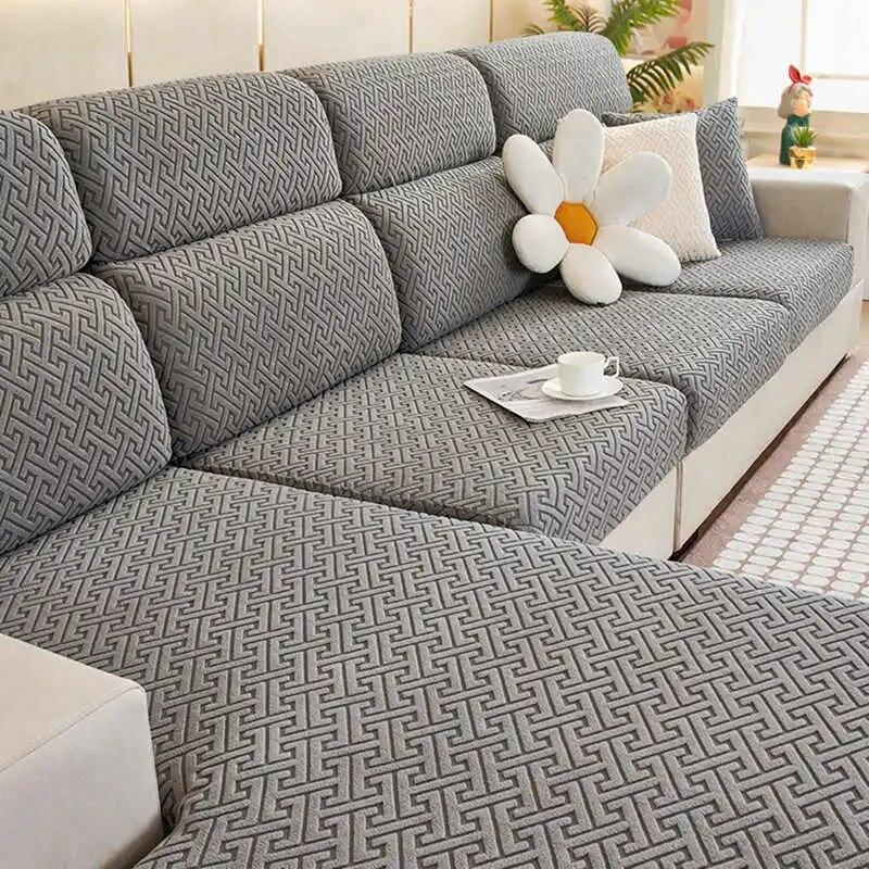 Stretch Jacquard Sofa Cushion Covers Delicate Cheap Couch Slipcover 1/2/3/4 Seat Polar Fleece Sofa Protector
