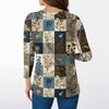 Women's T Shirt Print 3/4 Sleeve Daily Weekend Fashion Basic V- Neck Regular Top