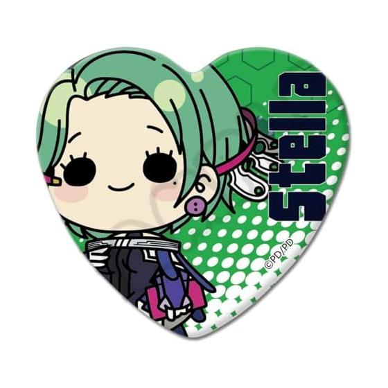 TV Anime GNOSIA MG [Stella] Heart-Shaped Can Badge Approx. 52mm x 57mm Tin