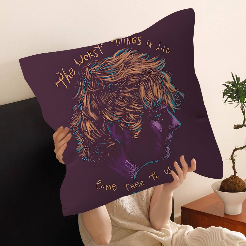 Singer E-Ed S-Sheeran Pillow Covers Cartoon Sofa Decorative Home Double-Sided Printing Short Plush Cute Cushion Cover