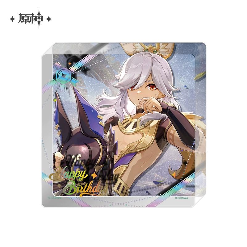 Sunsyea Genshin Impact Official Merch miHoYo Original 2025 Birthday Series Acrylic Coaster Alhaitham Ayato Baizhu Wanderer Diluc