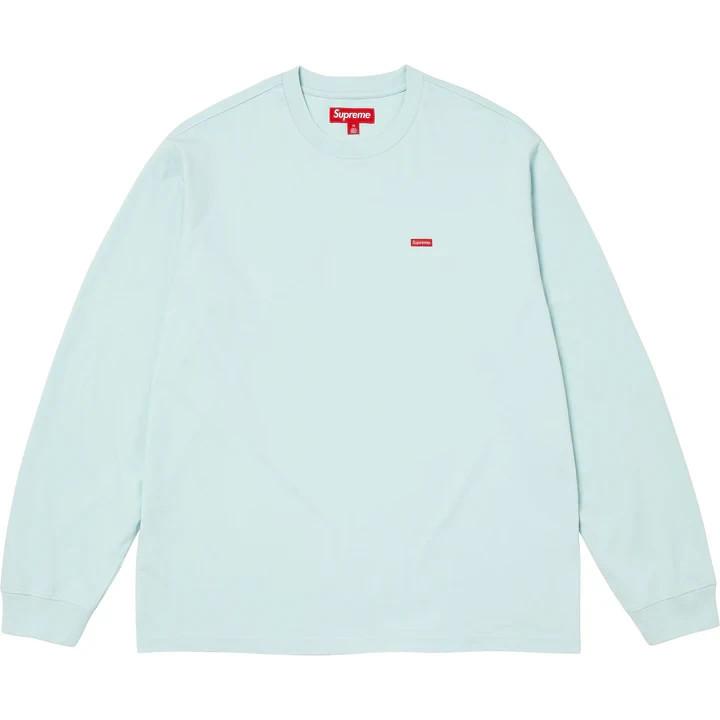 Supreme Small Box L/S Tee Light Blue L