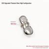 Handmade Titanium Stainless Steel Keychain with 360° Rotating Universal Joint and Buckle
